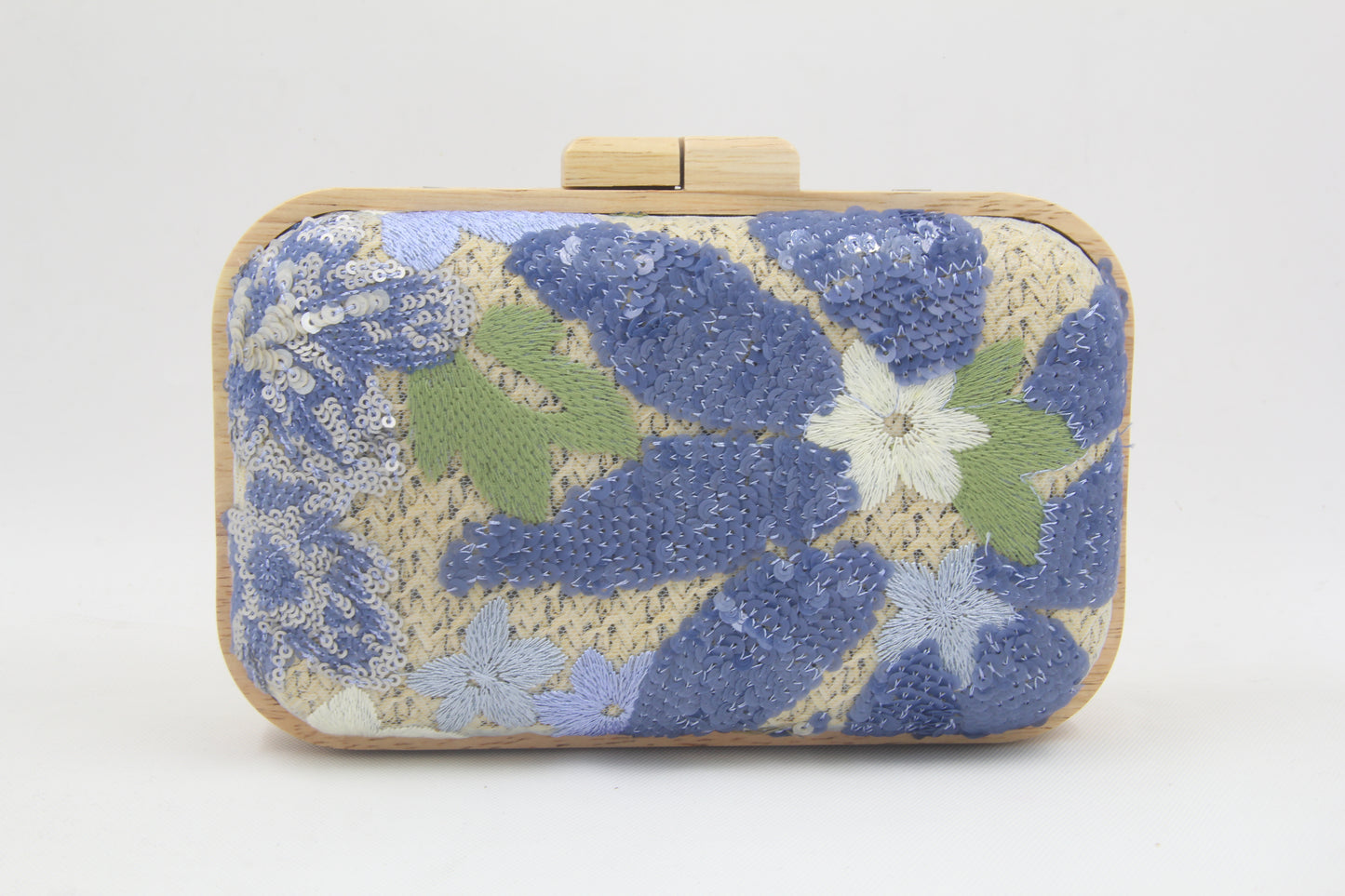 Flower Straw Wooden Bag